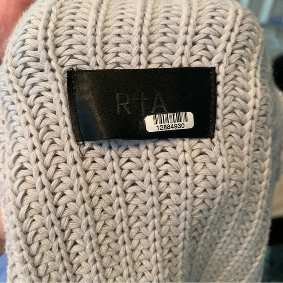 RtA Shrug Turtleneck Sweater Jady Gray L - Picture 9 of 13